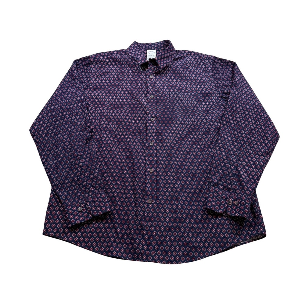 Brooks Brothers Regent Fit Medallion Brushed Corduroy Shirt Button Down PaisleyL